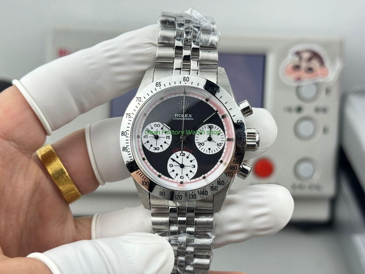 SN Factory Rolex Daytona Vintage Paul Newman 6262 37mm Full Steel Black Dial 4 Clean Factory Watch