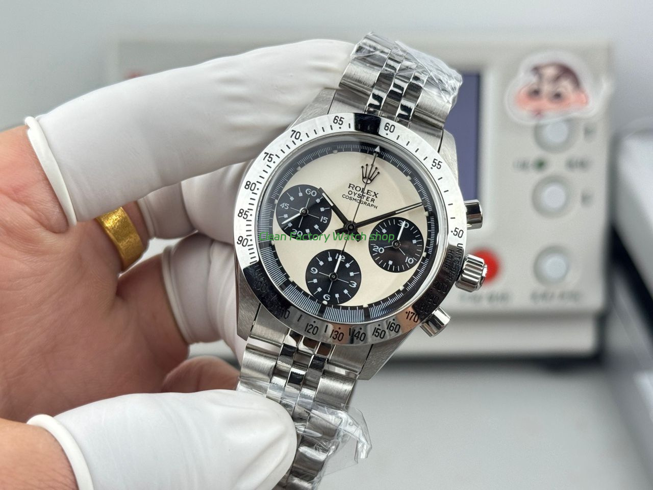 SN Factory Rolex Daytona Vintage Paul Newman 6262 37mm Full Steel White Dial (6) SN Factory Rolex Daytona Vintage Paul Newman 6262 37mm Full Steel White Dial (6)