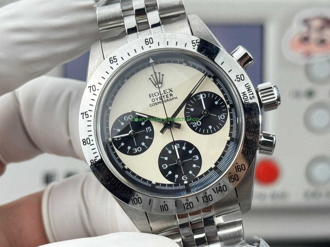 SN Factory Rolex Daytona Vintage Paul Newman 6262 37mm Full Steel White Dial (8) SN Factory Rolex Daytona Vintage Paul Newman 6262 37mm Full Steel White Dial (8)