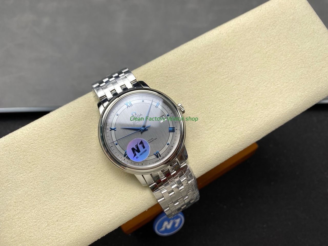 N1 Factory Omega De Ville Co-Axial 424.10.40.20.02.001 39.5mm Full Steel Blue Roman Number Silver Dial (6) N1 Factory Omega De Ville Co-Axial 424.10.40.20.02.001 39.5mm Full Steel Blue Roman Number Silver Dial (6)
