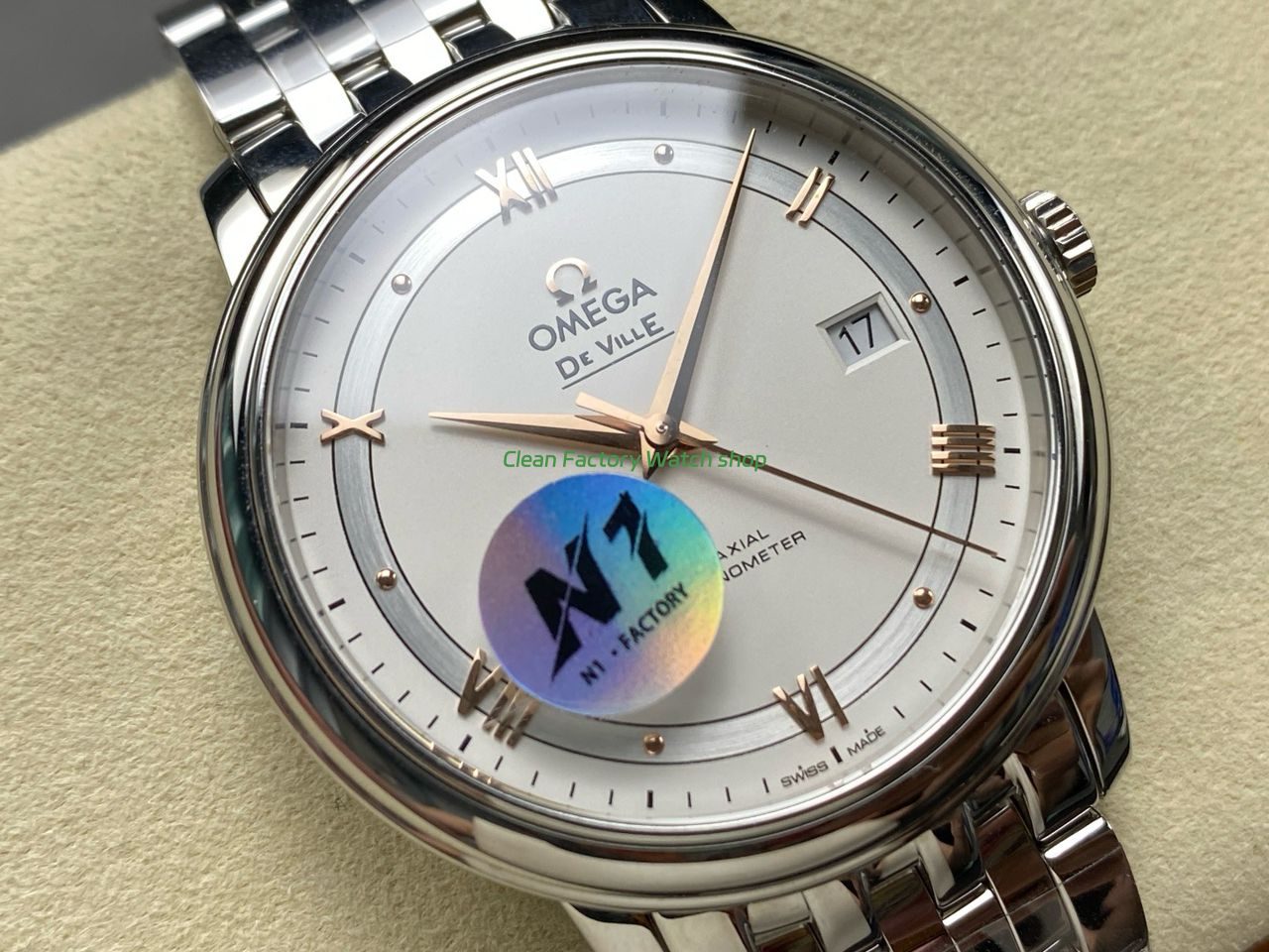 N1 Factory Omega De Ville Co-Axial 424.10.40.20.02.002 39.5mm Full Steel Roman Number Silver Dial (10) N1 Factory Omega De Ville Co-Axial 424.10.40.20.02.002 39.5mm Full Steel Roman Number Silver Dial (10)