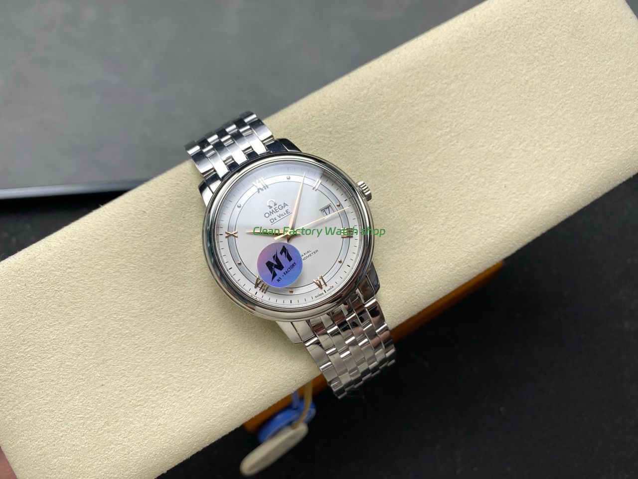 N1 Factory Omega De Ville Co-Axial 424.10.40.20.02.002 39.5mm Full Steel Roman Number Silver Dial (8) N1 Factory Omega De Ville Co-Axial 424.10.40.20.02.002 39.5mm Full Steel Roman Number Silver Dial (8)