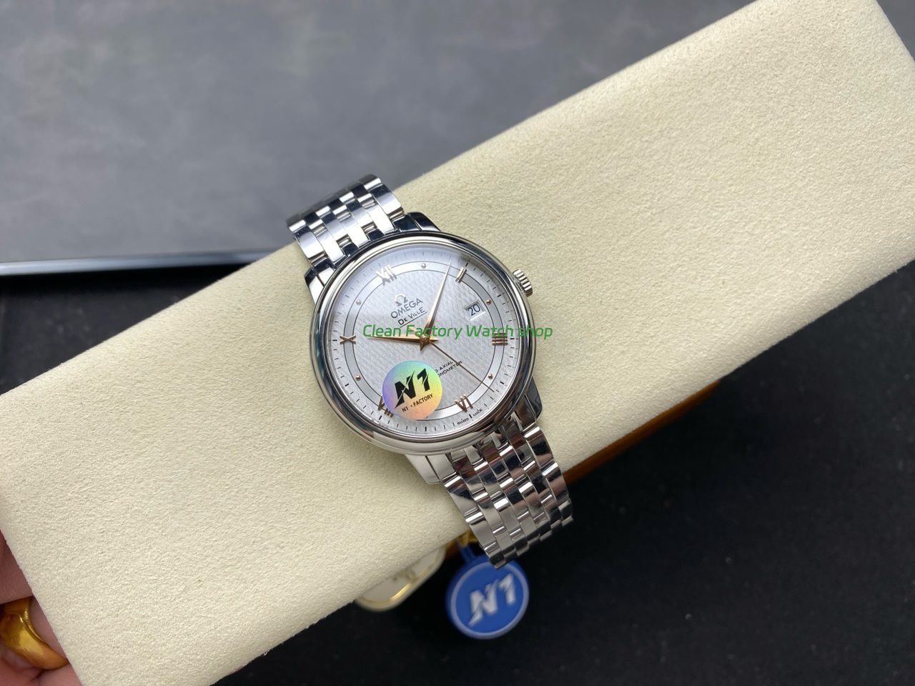 N1 Factory Omega De Ville Co-Axial 424.10.40.20.02.004 39.5mm Full Steel Roman Number Silver Dial (9) N1 Factory Omega De Ville Co-Axial 424.10.40.20.02.004 39.5mm Full Steel Roman Number Silver Dial (9)