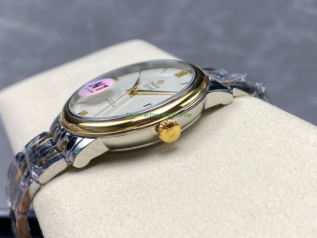 N1 Factory Omega De Ville Co-Axial 424.20.40.20.02.001 39.5mm Half Yellow Gold Roman Number Silver Dial (3) N1 Factory Omega De Ville Co-Axial 424.20.40.20.02.001 39.5mm Half Yellow Gold Roman Number Silver Dial (3)