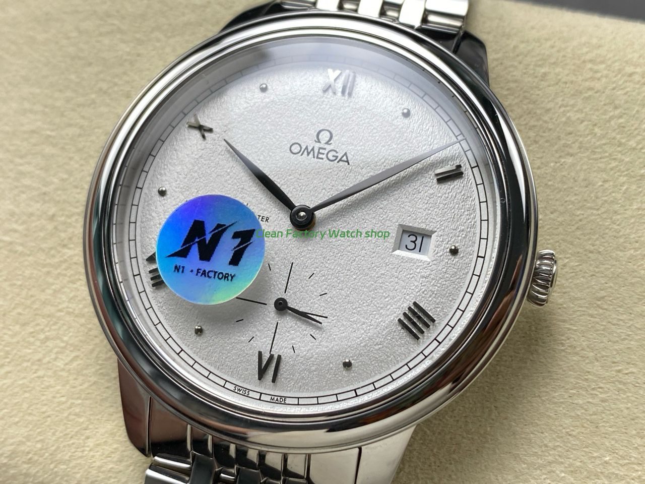 N1 Factory Omega De Ville Prestige 434.10.41.20.02.001 41mm Full Steel Roman Numerals Silver Dial (4) N1 Factory Omega De Ville Prestige 434.10.41.20.02.001 41mm Full Steel Roman Numerals Silver Dial (4)
