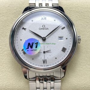 N1 Factory Omega De Ville Prestige 434.10.41.20.02.001 41mm Full Steel Roman Numerals Silver Dial