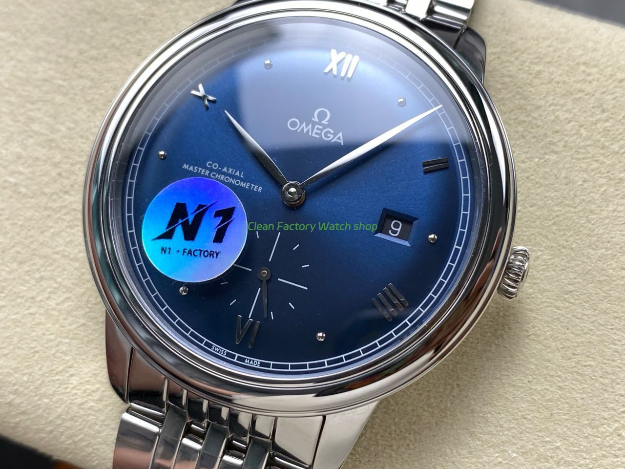 N1 Factory Omega De Ville Prestige 434.10.41.20.03.001 41mm Full Steel Roman Numerals Blue Dial (3) N1 Factory Omega De Ville Prestige 434.10.41.20.03.001 41mm Full Steel Roman Numerals Blue Dial (3)