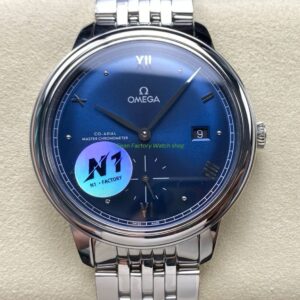 N1 Factory Omega De Ville Prestige 434.10.41.20.03.001 41mm Full Steel Roman Numerals Blue Dial