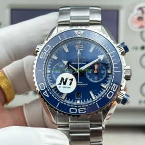 N1 Factory Omega Seamaster Planet Ocean Chronograph 215.30.46.51.03.001 45mm Full Steel Blue Dial