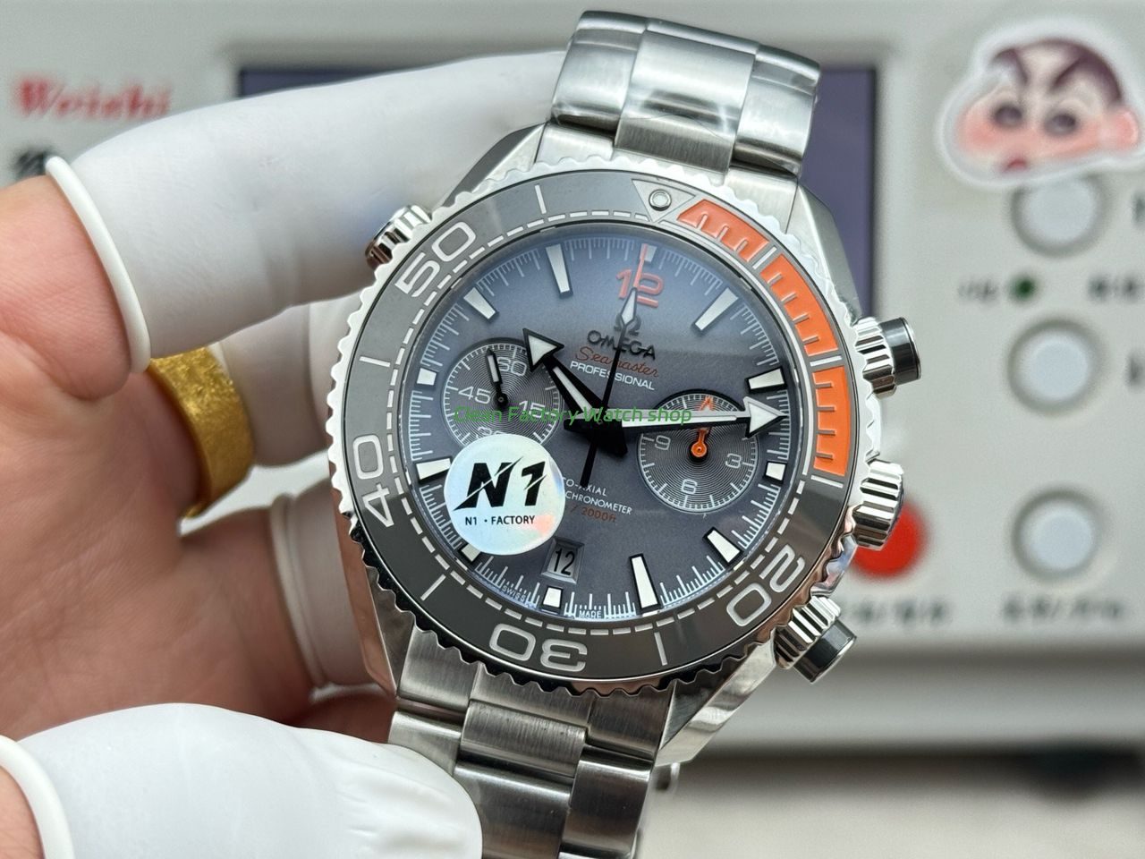 N1 Factory Omega Seamaster Planet Ocean Chronograph 215.92.46.51.99.001 45mm Full Steel Grey Dial (3) N1 Factory Omega Seamaster Planet Ocean Chronograph 215.92.46.51.99.001 45mm Full Steel Grey Dial (3)