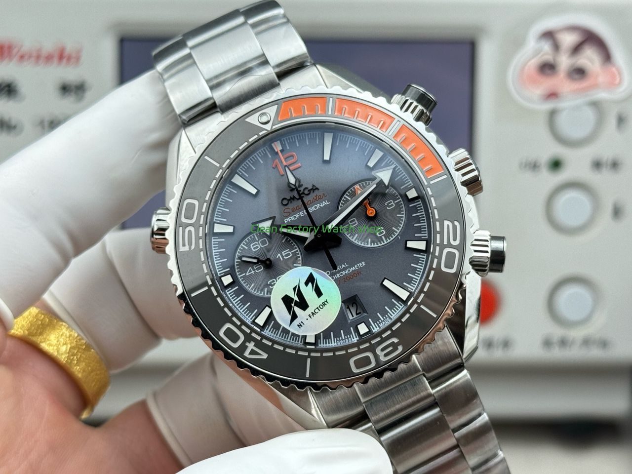 N1 Factory Omega Seamaster Planet Ocean Chronograph 215.92.46.51.99.001 45mm Full Steel Grey Dial (4) N1 Factory Omega Seamaster Planet Ocean Chronograph 215.92.46.51.99.001 45mm Full Steel Grey Dial (4)