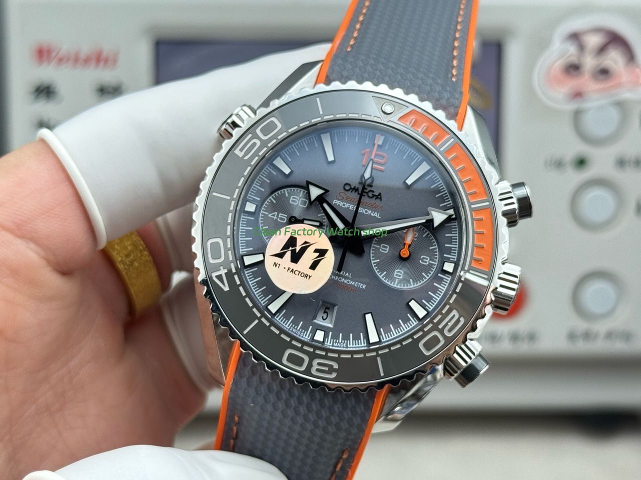 N1 Factory Omega Seamaster Planet Ocean Chronograph 215.92.46.51.99.001 45mm Steel Rubber Strap Grey Dial (5) N1 Factory Omega Seamaster Planet Ocean Chronograph 215.92.46.51.99.001 45mm Steel Rubber Strap Grey Dial (5)