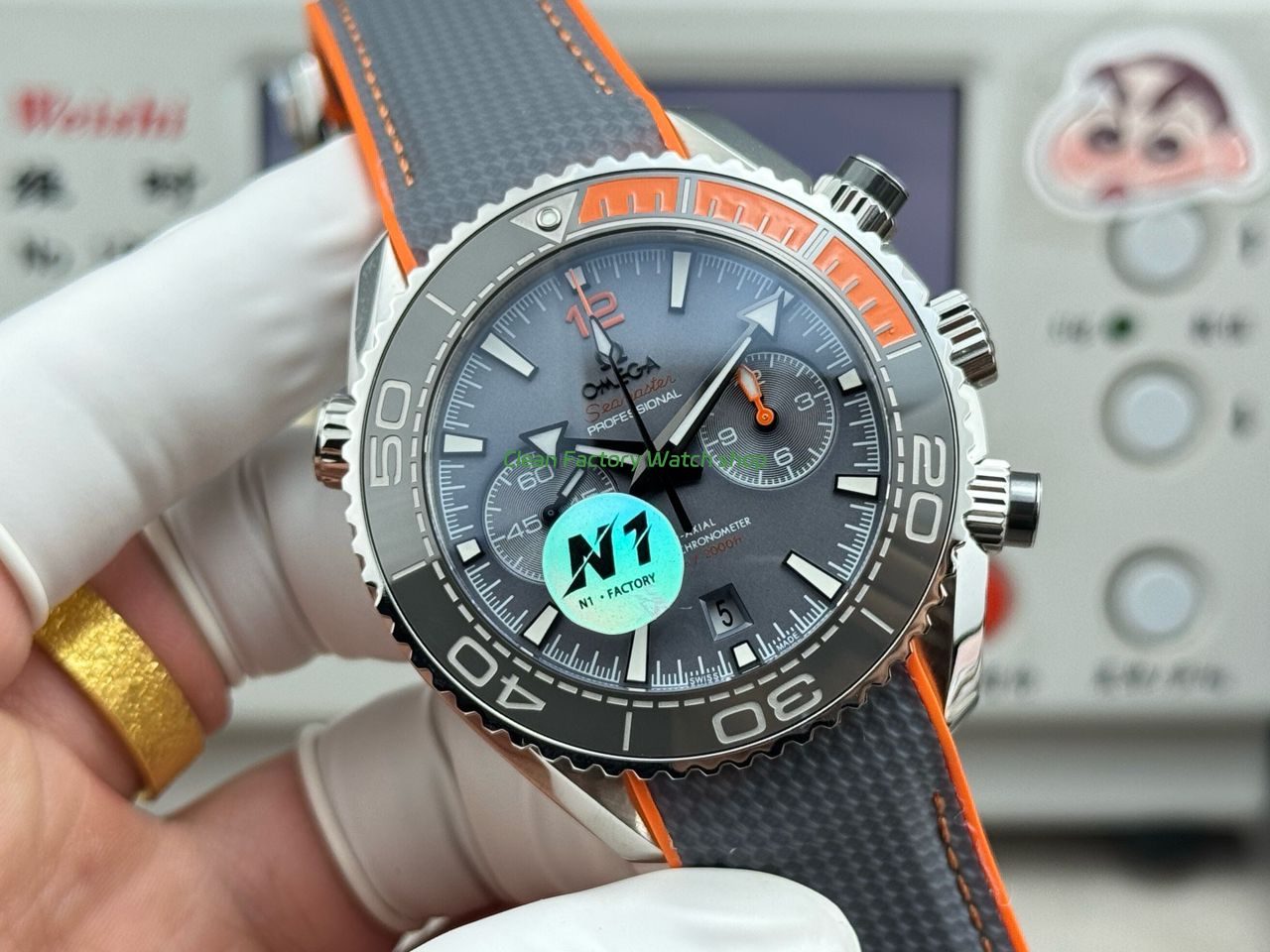 N1 Factory Omega Seamaster Planet Ocean Chronograph 215.92.46.51.99.001 45mm Steel Rubber Strap Grey Dial (6) N1 Factory Omega Seamaster Planet Ocean Chronograph 215.92.46.51.99.001 45mm Steel Rubber Strap Grey Dial (6)