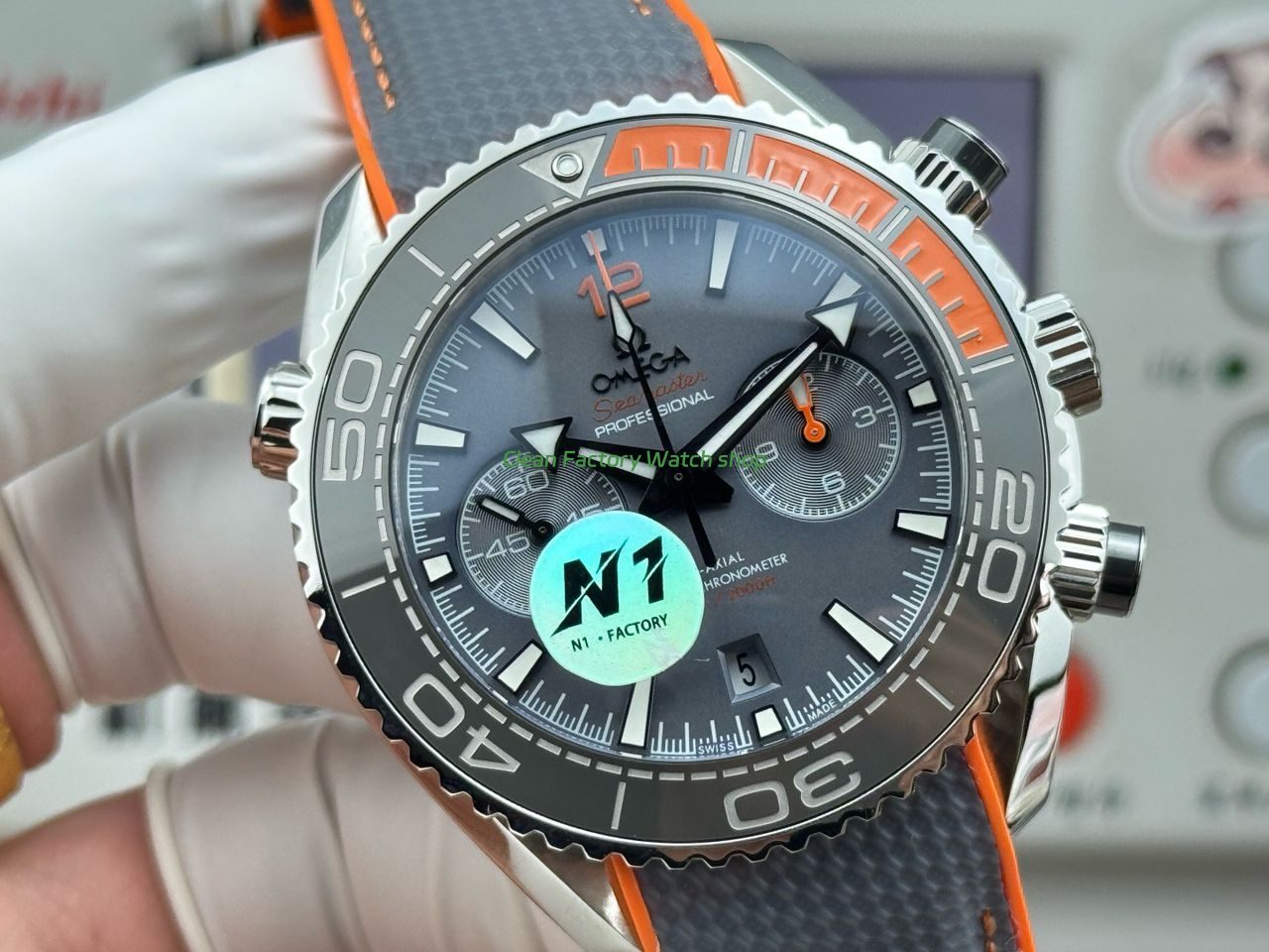 N1 Factory Omega Seamaster Planet Ocean Chronograph 215.92.46.51.99.001 45mm Steel Rubber Strap Grey Dial (8) N1 Factory Omega Seamaster Planet Ocean Chronograph 215.92.46.51.99.001 45mm Steel Rubber Strap Grey Dial (8)