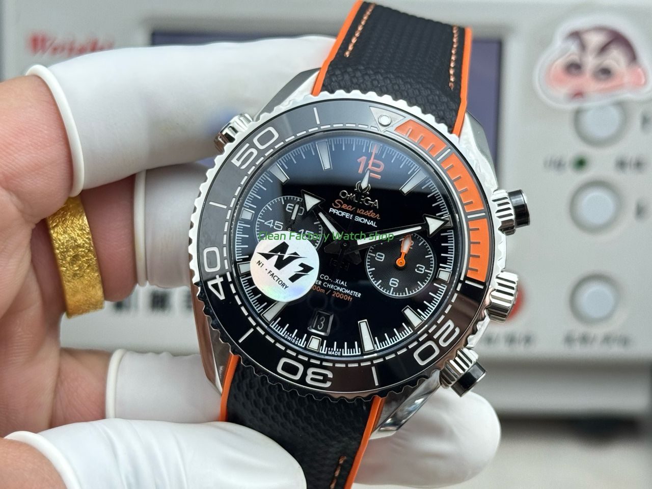 N1 Factory Omega Seamaster Planet Ocean Chronograph215.32.46.51.01.00145mm Steel Rubber Strap Black Dial (5) N1 Factory Omega Seamaster Planet Ocean Chronograph215.32.46.51.01.00145mm Steel Rubber Strap Black Dial (5)