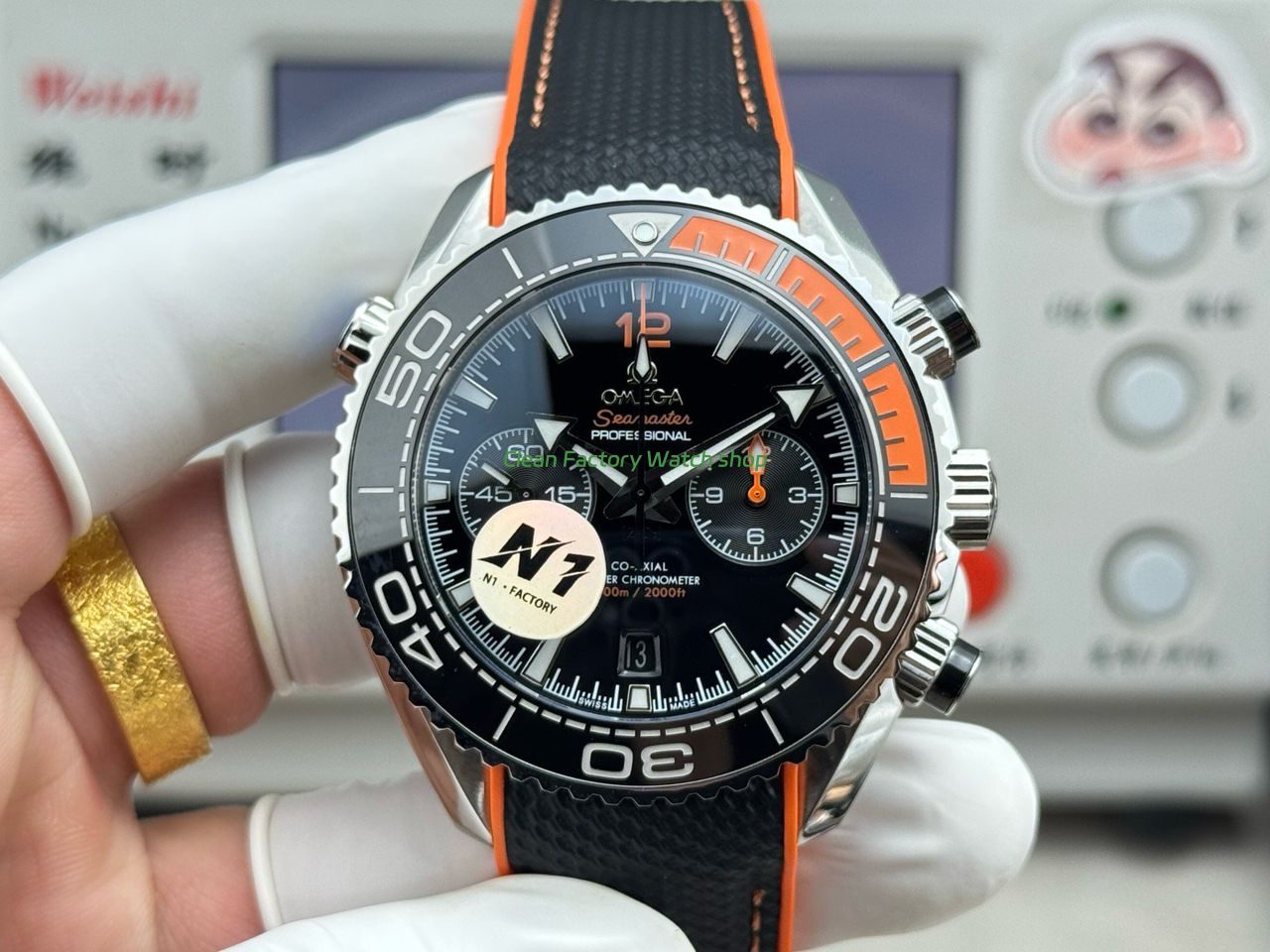 N1 Factory Omega Seamaster Planet Ocean Chronograph215.32.46.51.01.00145mm Steel Rubber Strap Black Dial 1 N1 Factory Omega Seamaster Planet Ocean Chronograph215.32.46.51.01.00145mm Steel Rubber Strap Black Dial 9 Clean Factory Watch