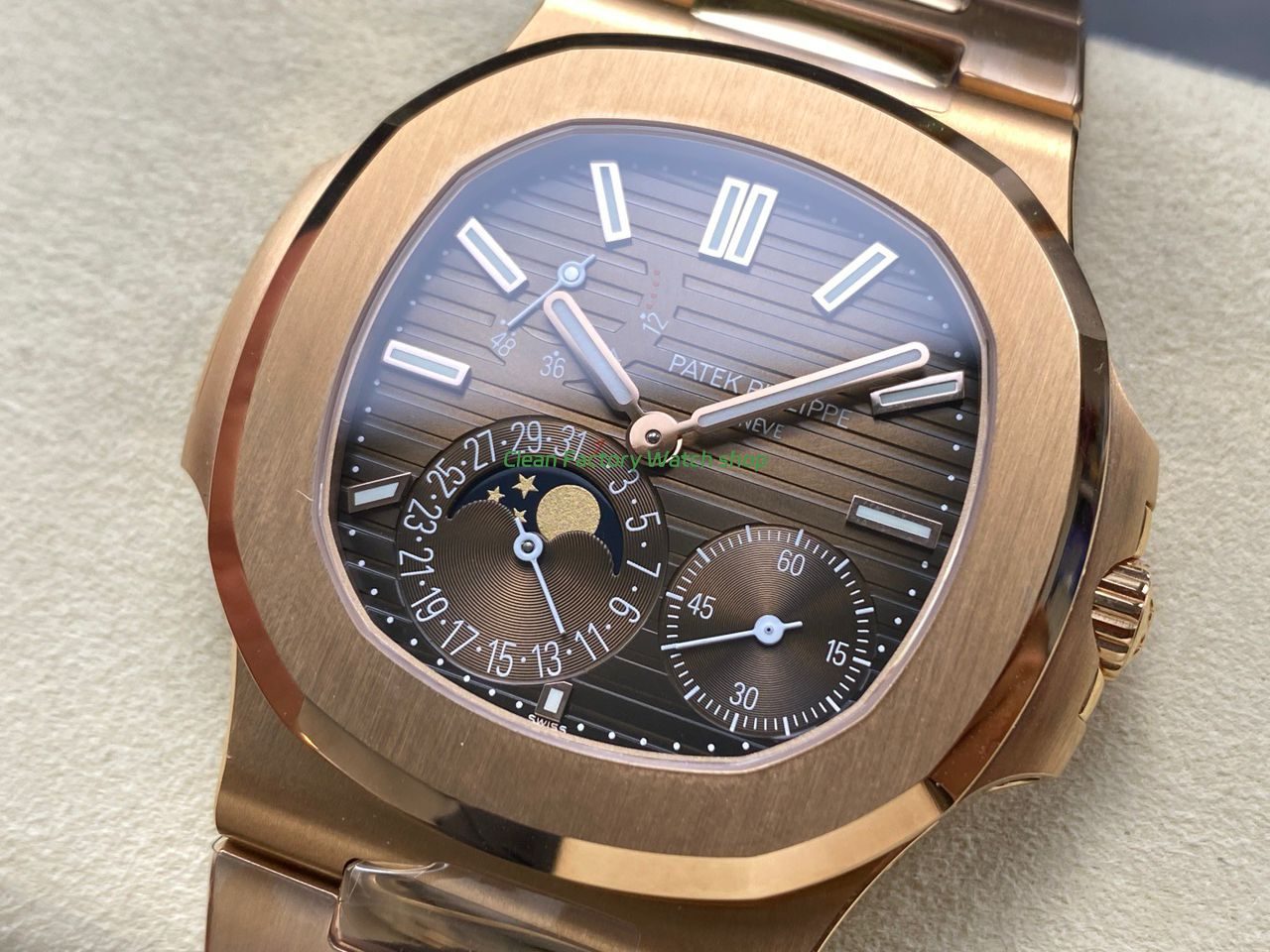 OME Factory Patek Philippe Nautilus 57121R Full Rose Gold Brown Dial (6) OME Factory Patek Philippe Nautilus 57121R Full Rose Gold Brown Dial (6)