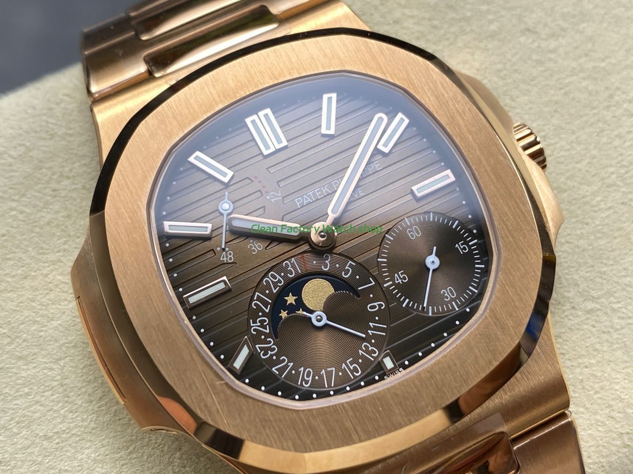 OME Factory Patek Philippe Nautilus 57121R Full Rose Gold Brown Dial (9) OME Factory Patek Philippe Nautilus 57121R Full Rose Gold Brown Dial (9)
