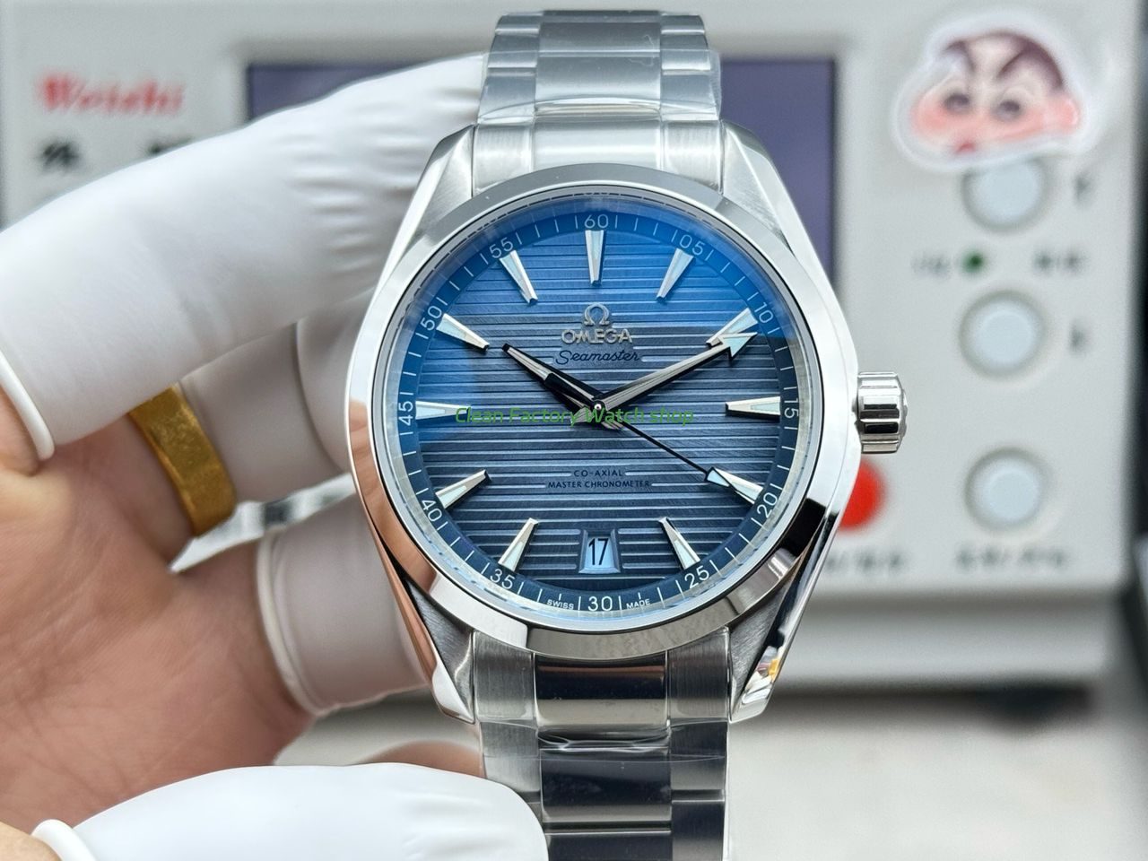 OVS Factory Omega Seamaster Aqua Terra 220.10.41.21.03.002 41mm Full Steel Blue Dial 1 OVS Factory Omega Seamaster Aqua Terra 220.10.41.21.03.002 41mm Full Steel Blue Dial 6 Clean Factory Watch