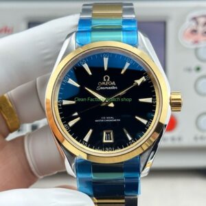 OVS Factory Omega Seamaster Aqua Terra 220.20.41.21.01.001 41mm Half Yellow Gold Black Dial