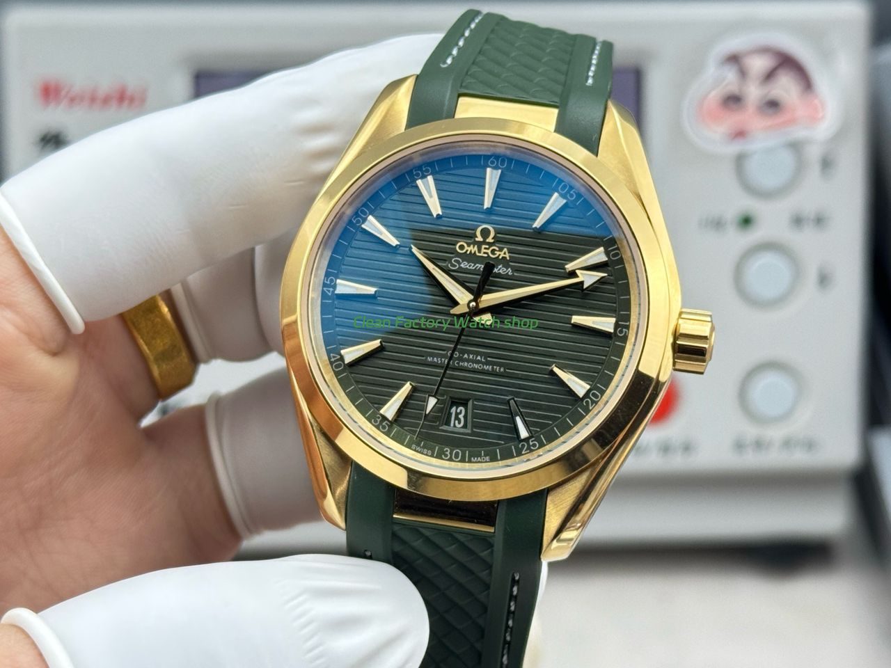 OVS Factory Omega Seamaster Aqua Terra 220.52.41.21.10.001 41mm Rose Gold Green Rubber Strap Green Dial (8) OVS Factory Omega Seamaster Aqua Terra 220.52.41.21.10.001 41mm Rose Gold Green Rubber Strap Green Dial (8)