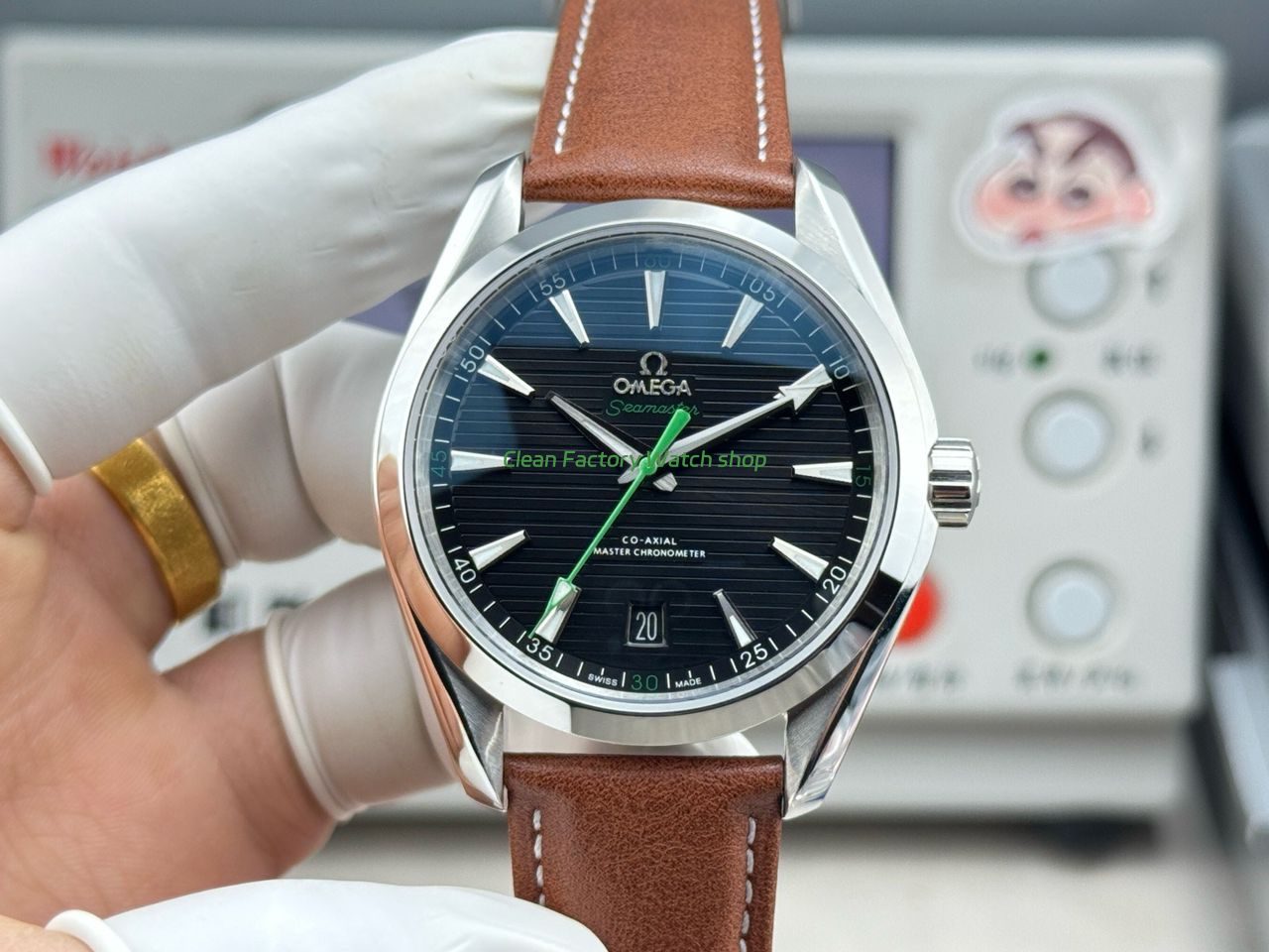OVS Factory Omega Seamaster Aqua Terra 231.10.42.21.01.004 41mm Steel Brown Leather Strap Black Dial 1 OVS Factory Omega Seamaster Aqua Terra 231.10.42.21.01.004 41mm Steel Brown Leather Strap Black Dial 1 Clean Factory Watch