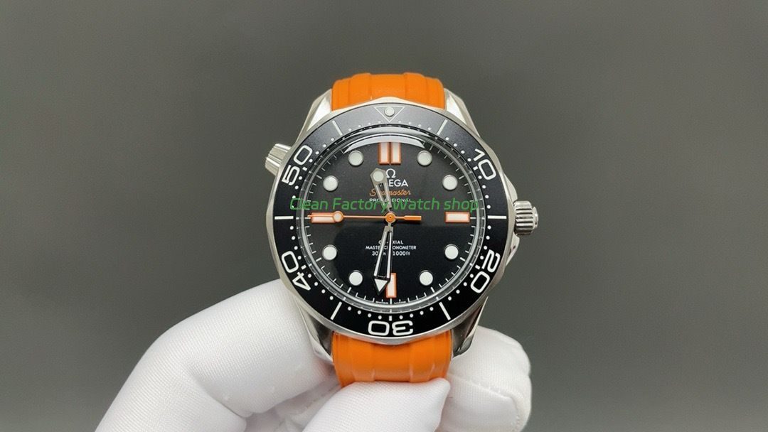 OVS Factory Omega Seamaster Diver 300M 210.30.42.20.01.018 42mm Aluminum Bezel Black Dial 3 Clean Factory Watch