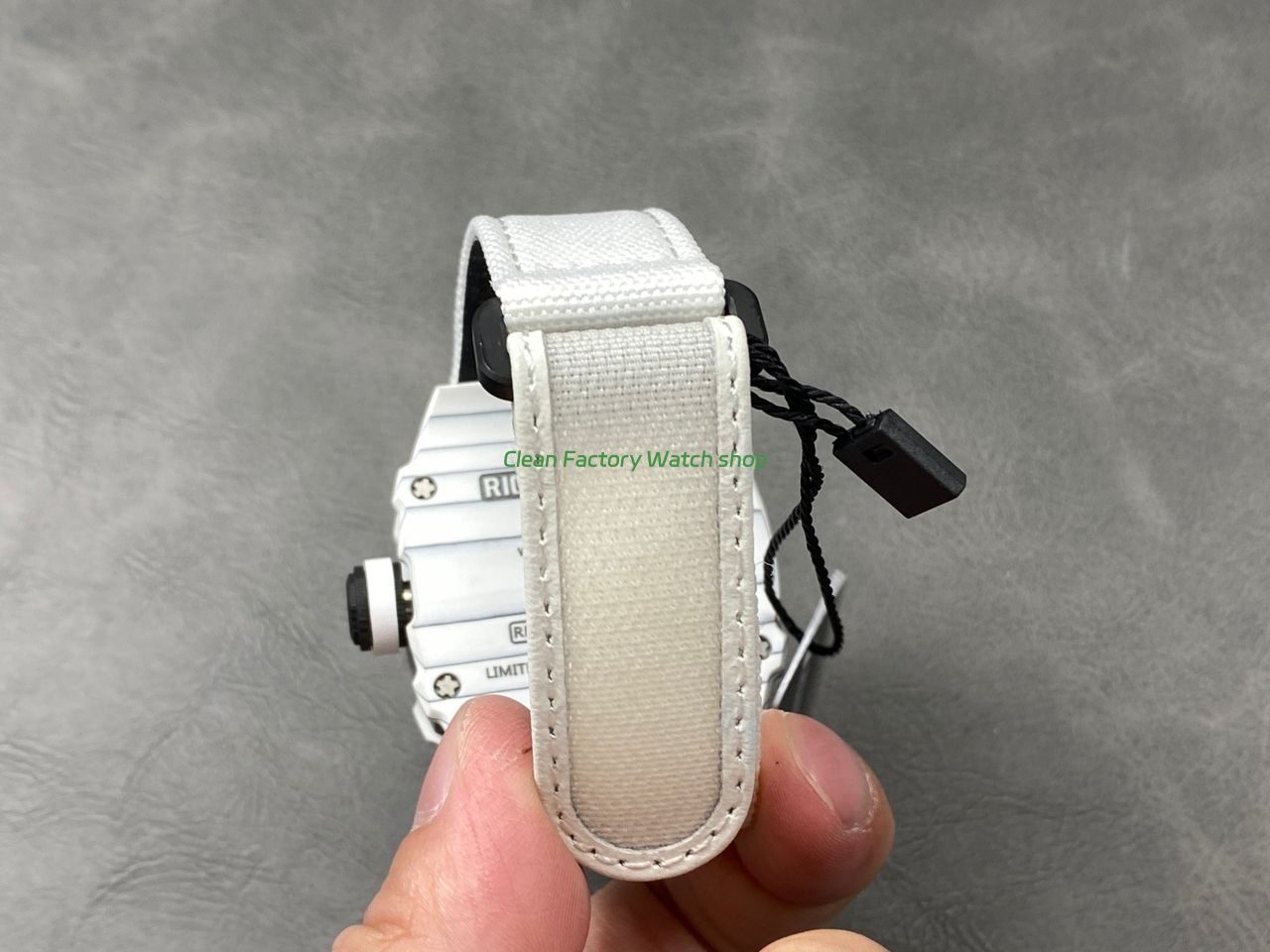 RM Factory Richard Mille RM 27-02 43mm White Carbon Fiber White Canvas Strap Tourbillon Skeletonized Dial (8) RM Factory Richard Mille RM 27-02 43mm White Carbon Fiber White Canvas Strap Tourbillon Skeletonized Dial (8)