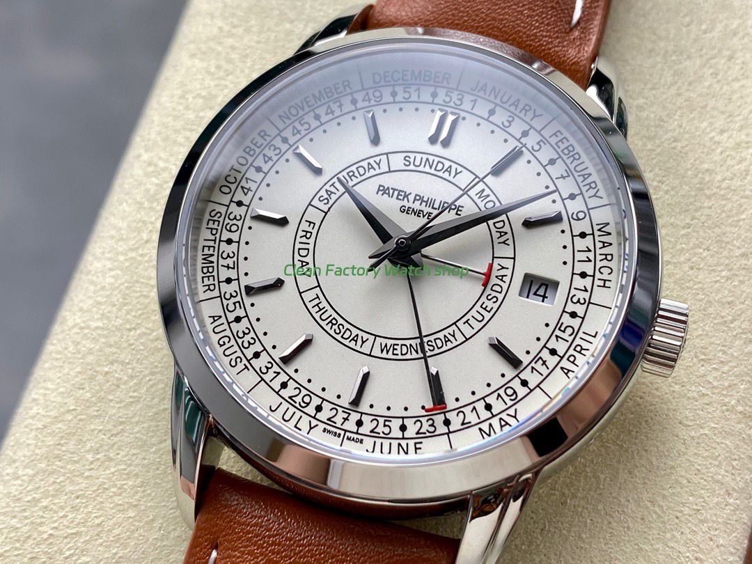 TW Factory Patek Philippe Calatrava Weekly Calendar 5212A-001 40mm Leather Strap Silver Dial (5) TW Factory Patek Philippe Calatrava Weekly Calendar 5212A-001 40mm Leather Strap Silver Dial (5)