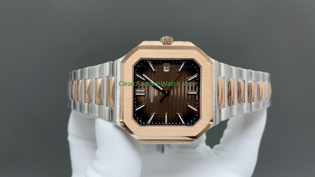 TW Factory Patek Philippe Cubitus 5821 45mm Half Rose Gold Brown Dial (4) TW Factory Patek Philippe Cubitus 5821 45mm Half Rose Gold Brown Dial (4)