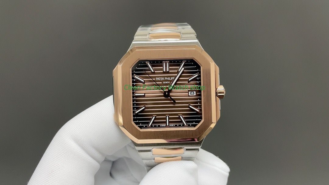 TW Factory Patek Philippe Cubitus 5821 45mm Half Rose Gold Brown Dial 1 TW Factory Patek Philippe Cubitus 5821 two-tone watch