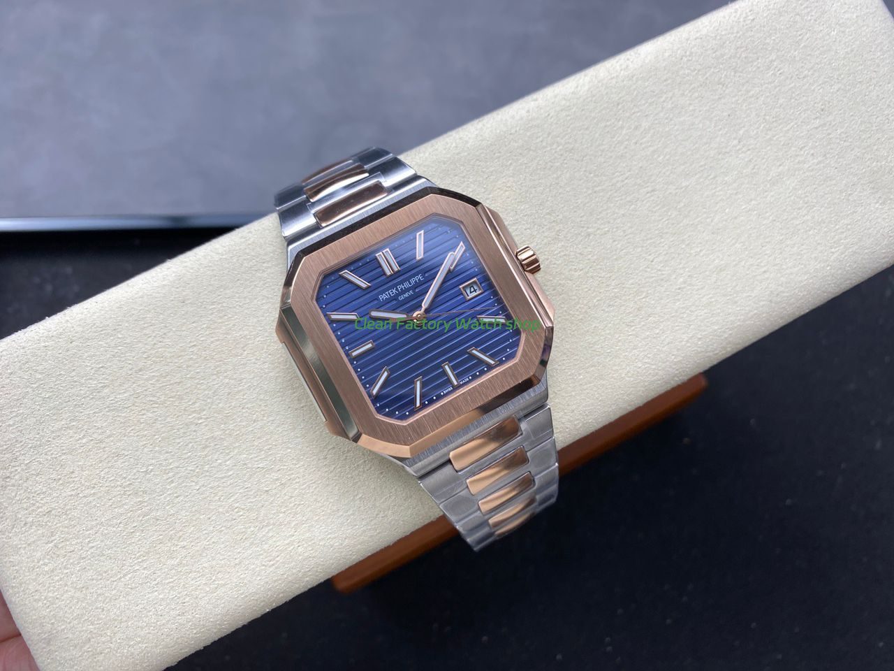 TW Factory Patek Philippe Cubitus 58211AR-001 45mm Half Rose Gold Blue Dial (4) TW Factory Patek Philippe Cubitus 58211AR-001 45mm Half Rose Gold Blue Dial (4)