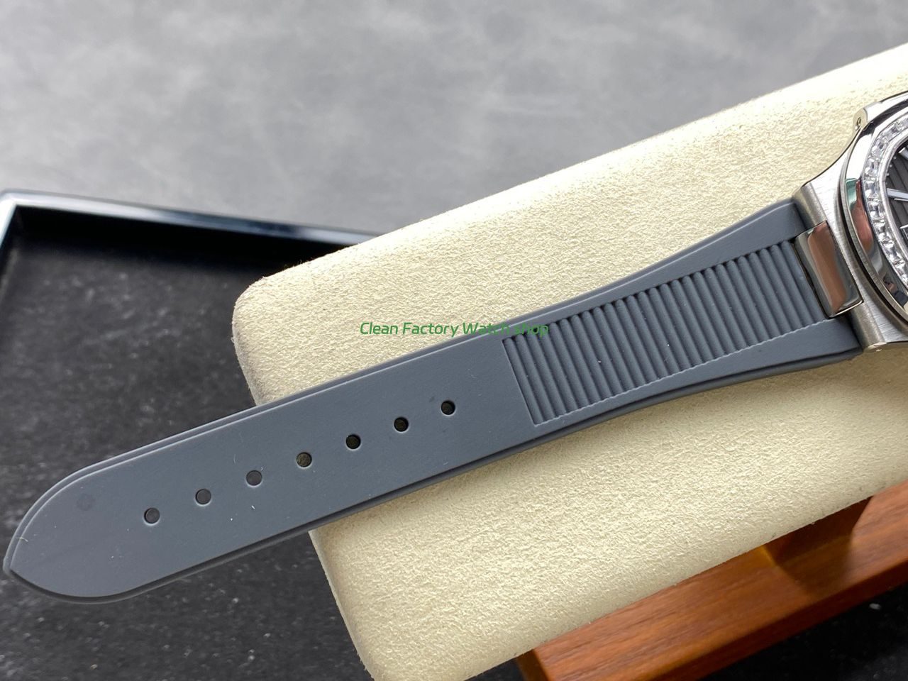 TW Factory Patek Philippe Nautilus 57261A-001 40mm Grey Rubber Strap Diamond Bezel Gradient Grey Dial (1) TW Factory Patek Philippe Nautilus 57261A-001 40mm Grey Rubber Strap Diamond Bezel Gradient Grey Dial (1)