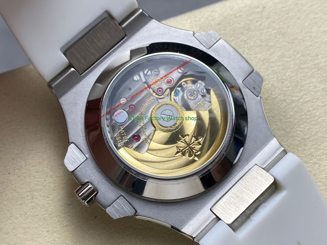 TW Factory Patek Philippe Nautilus 57261A-010 40mm White Rubber Strap Diamond Bezel White Dial (1) TW Factory Patek Philippe Nautilus 57261A-010 40mm White Rubber Strap Diamond Bezel White Dial (1)