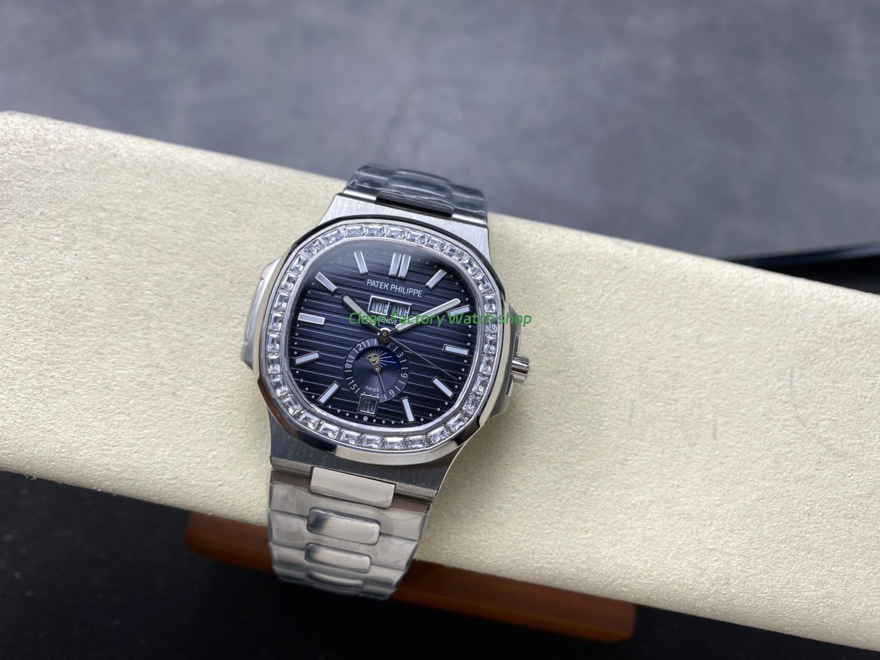 TW Factory Patek Philippe Nautilus 57261A-014 40mm Full Steel Diamond Bezel Blue Dial (8) TW Factory Patek Philippe Nautilus 57261A-014 40mm Full Steel Diamond Bezel Blue Dial (8)
