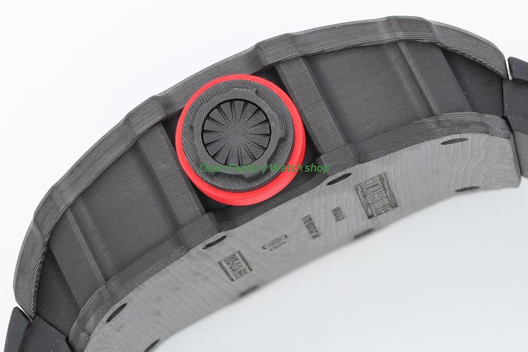 ZF Factory Richard Mille RM 35-01 42mm Black Carbon Fiber Black Rubber Strap Black Skeletonized Dial (7) ZF Factory Richard Mille RM 35-01 42mm Black Carbon Fiber Black Rubber Strap Black Skeletonized Dial (7)