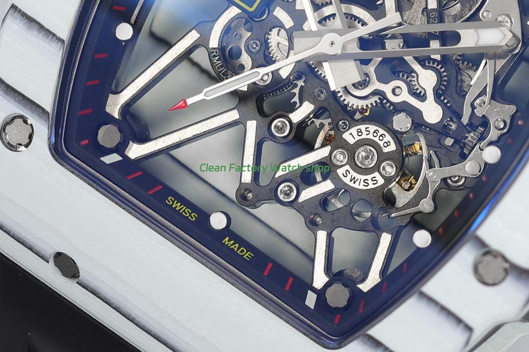 ZF Factory Richard Mille RM 35-01 42mm White Carbon Fiber Black Rubber Strap White Skeletonized Dial (1) ZF Factory Richard Mille RM 35-01 42mm White Carbon Fiber Black Rubber Strap White Skeletonized Dial (1)