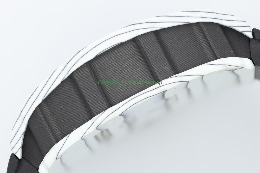 ZF Factory Richard Mille RM 35-01 42mm White Carbon Fiber Black Rubber Strap White Skeletonized Dial (9) ZF Factory Richard Mille RM 35-01 42mm White Carbon Fiber Black Rubber Strap White Skeletonized Dial (9)