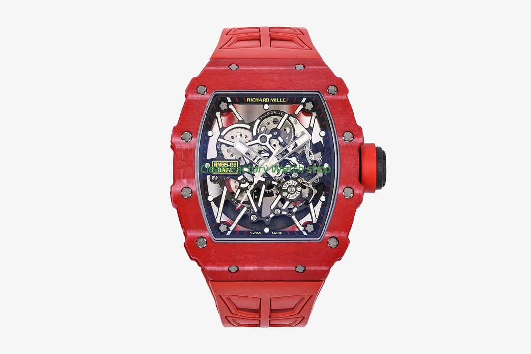 Richard Mille RM 35-02 red natural rubber strap