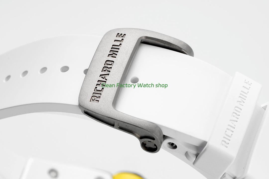 ZF Factory Richard Mille RM 61-01 Yohan Blake 42.7mm White Ceramic White Rubber Strap Skeletonized Green Dial (1 ZF Factory Richard Mille RM 61-01 Yohan Blake 42.7mm White Ceramic White Rubber Strap Skeletonized Green Dial (1